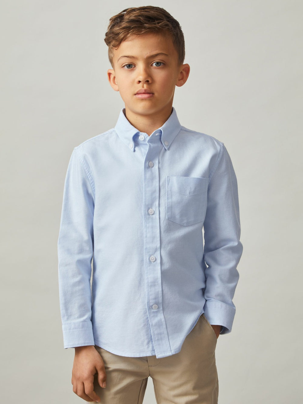 Children & Baby 3-9 yrs Button Down Oxford Shirt in Soft Blue