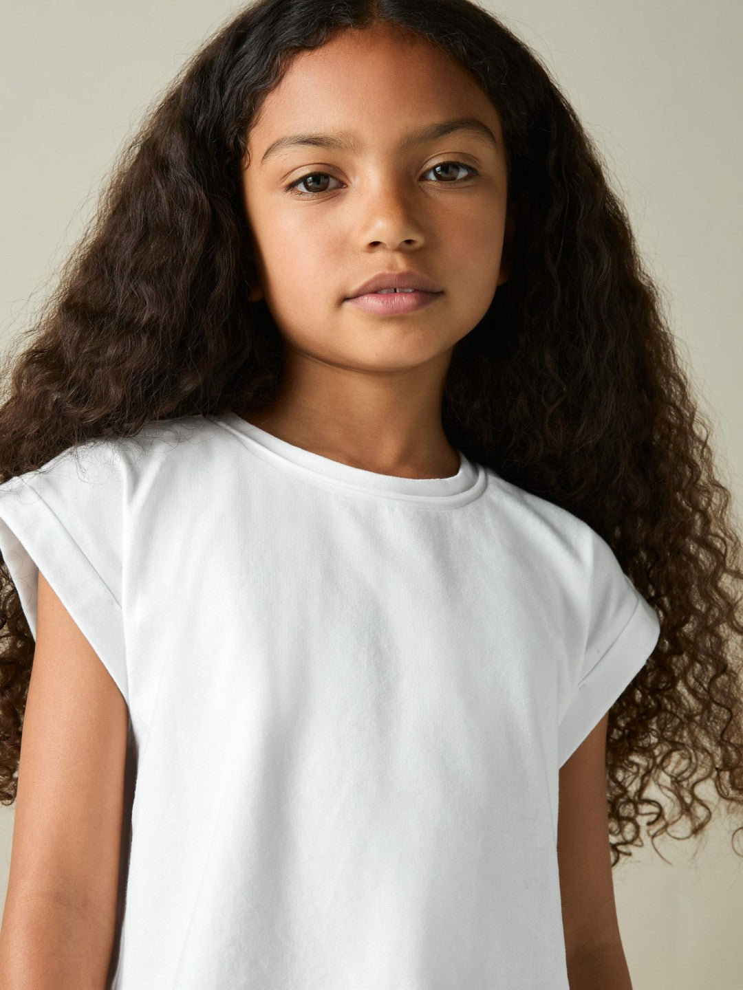 Children & Baby 9-13 yrs Cotton-Jersey Cropped T-Shirt in White