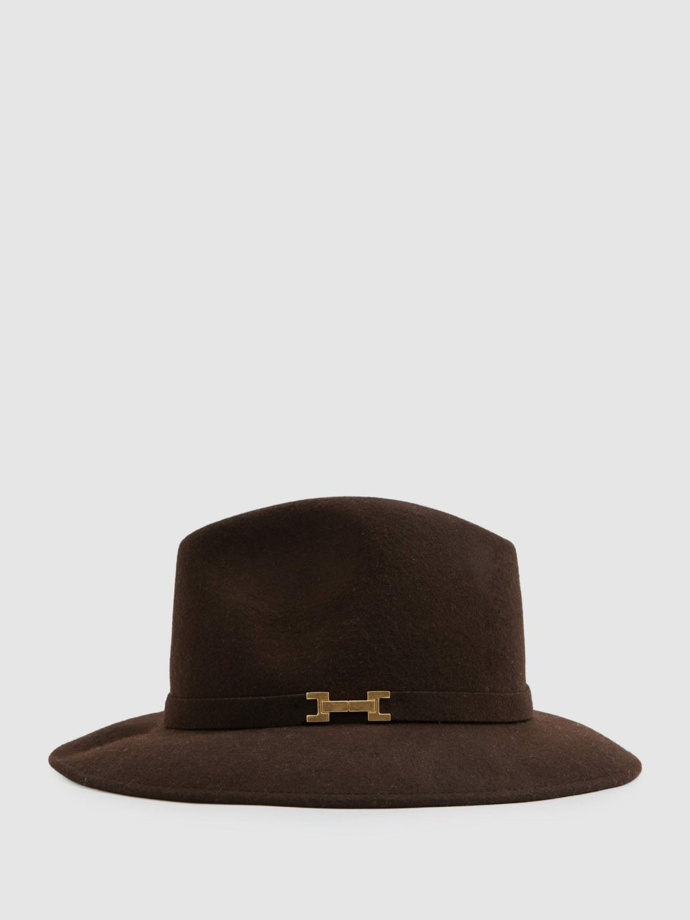 Women Wool Fedora in Chocolate