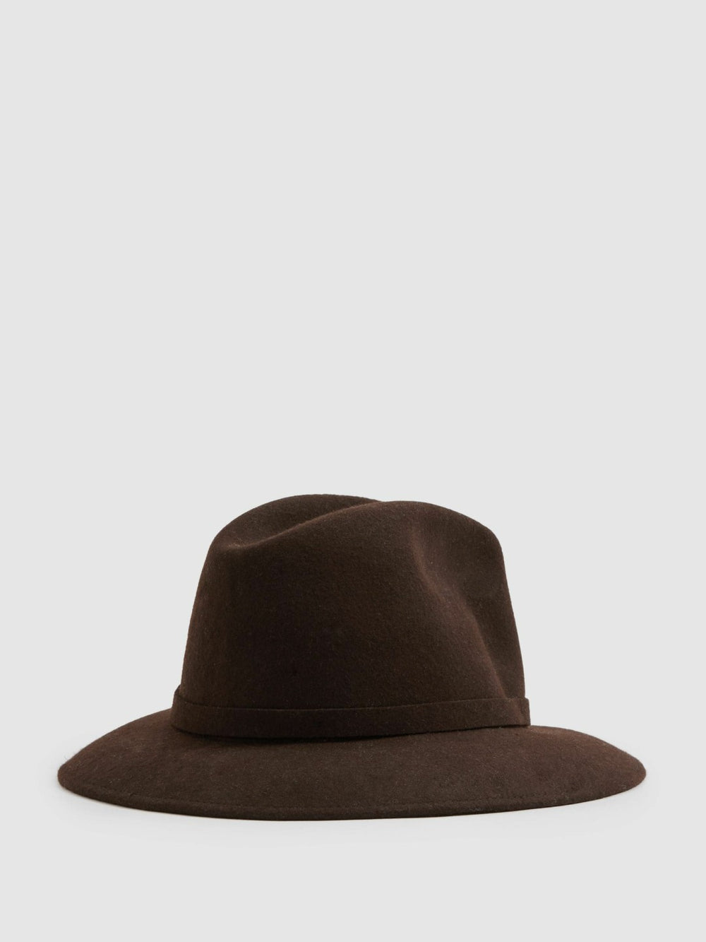 Women Wool Fedora in Chocolate