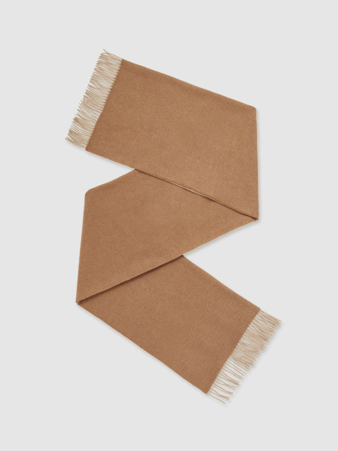 Women Wool-Cashmere Scarf in Biscuit