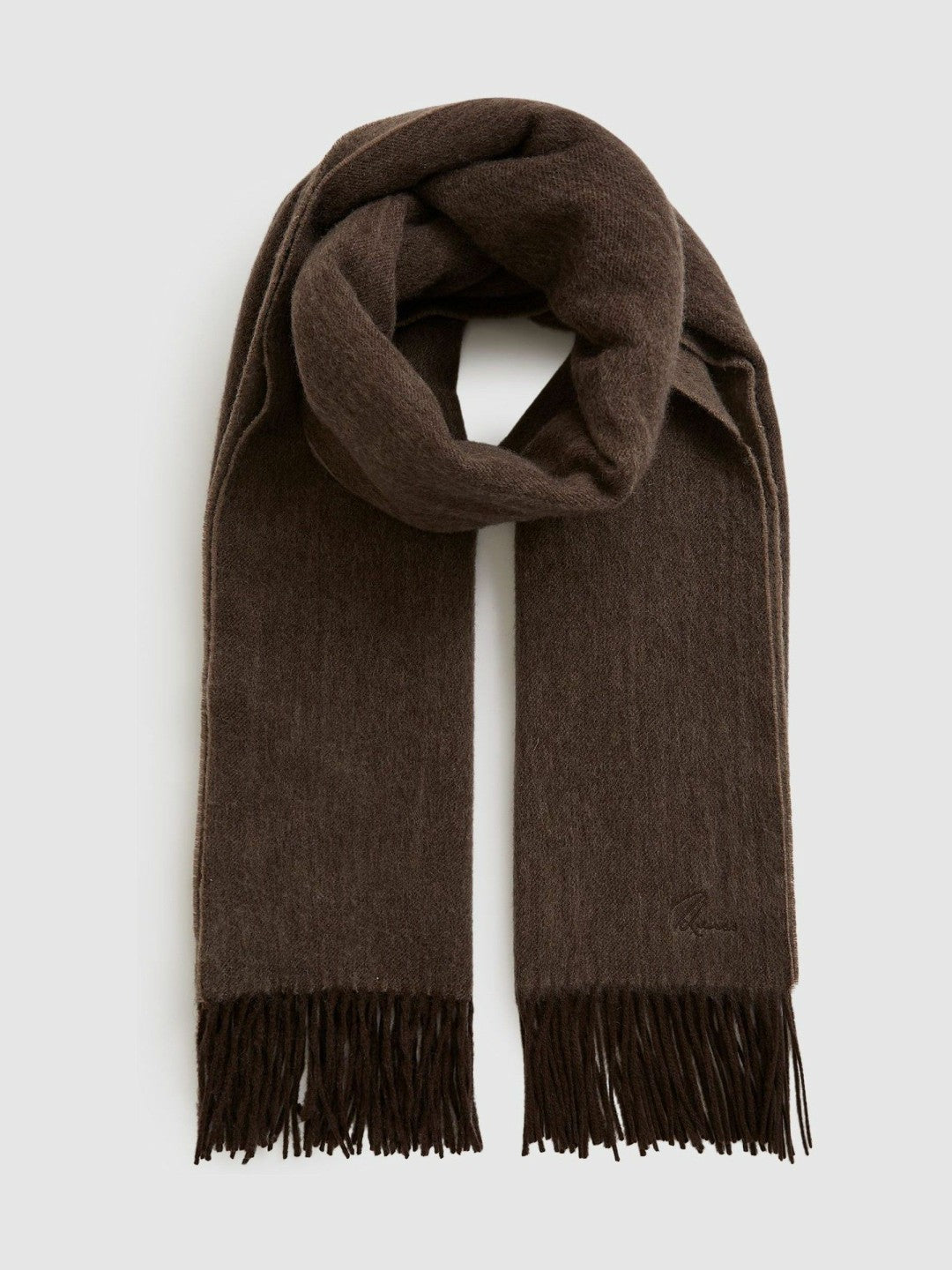 Women Wool-Cashmere Scarf in Chocolate