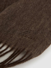 Women Wool-Cashmere Scarf in Chocolate