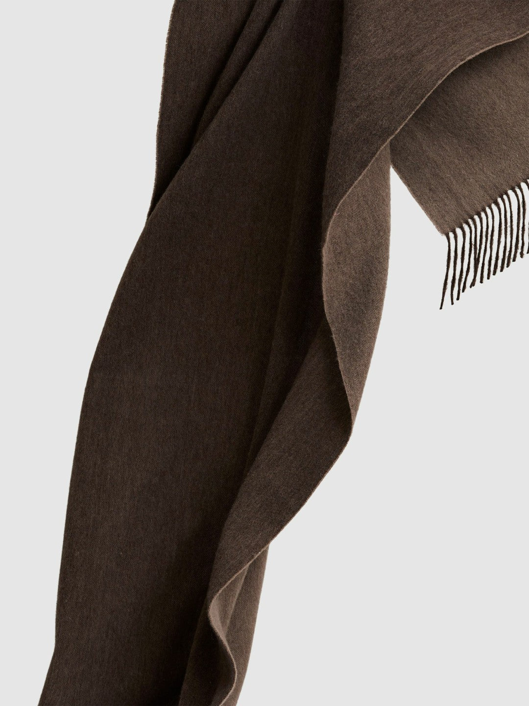 Women Wool-Cashmere Scarf in Chocolate