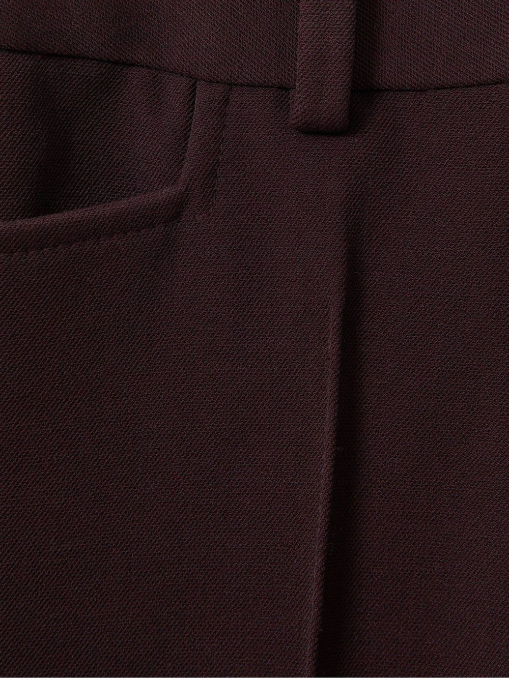 Women Petite Flared Suit Trousers in Berry