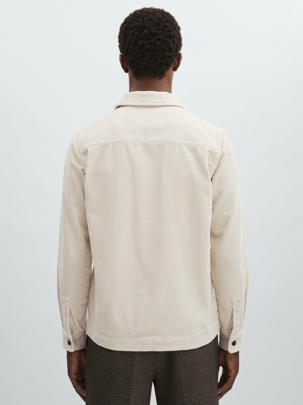 Men Les Deux Cotton Corduroy Overshirt in Ivory