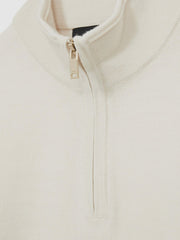 Children & Baby 9-13 yrs Merino Wool Half-Zip Funnel Neck Jumper in Snow