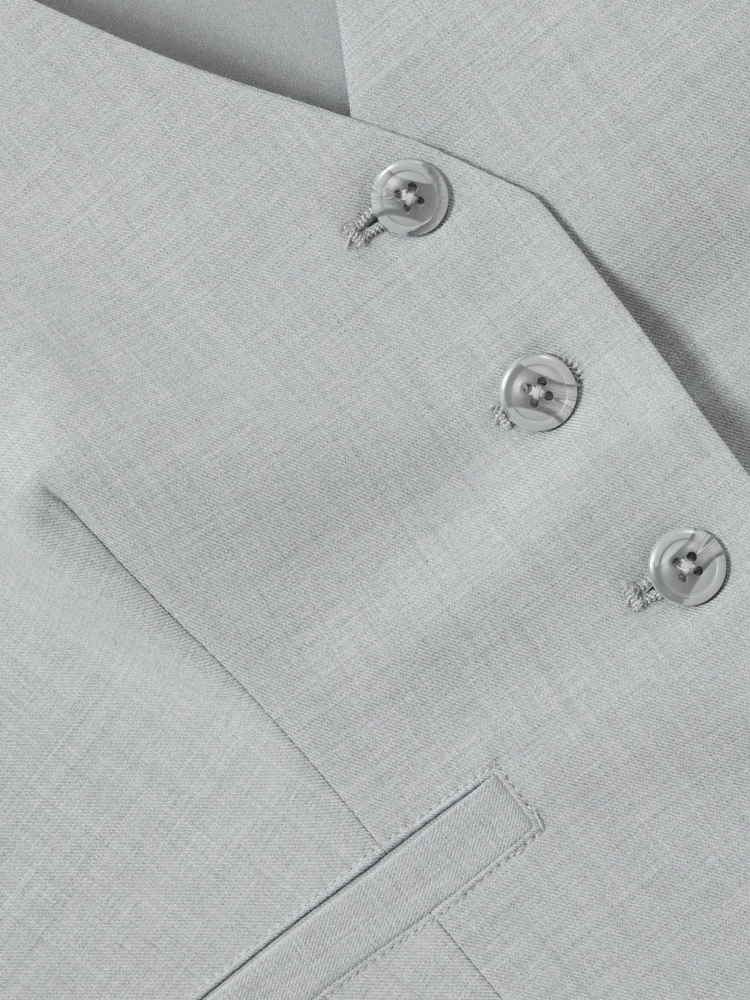 Women Good American Sharkskin Suit Waistcoat in Heather Grey