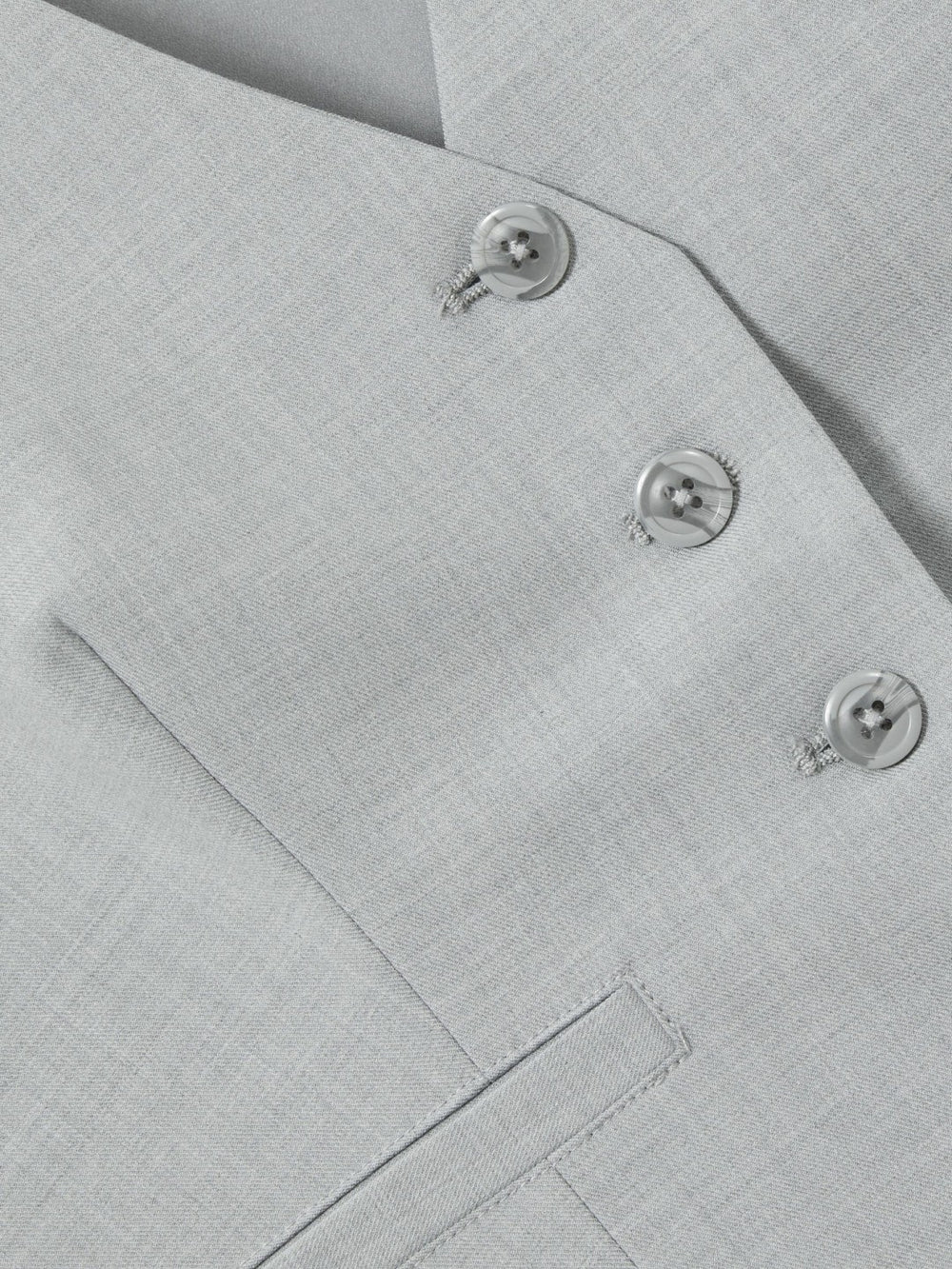 Women Good American Sharkskin Suit Waistcoat in Heather Grey