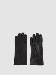 Women Leather Gloves in Black