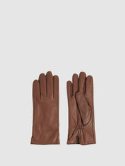 Women Leather Gloves in Tan