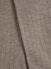 Women Cotton Blend Ribbed Loafer Socks in Neutral