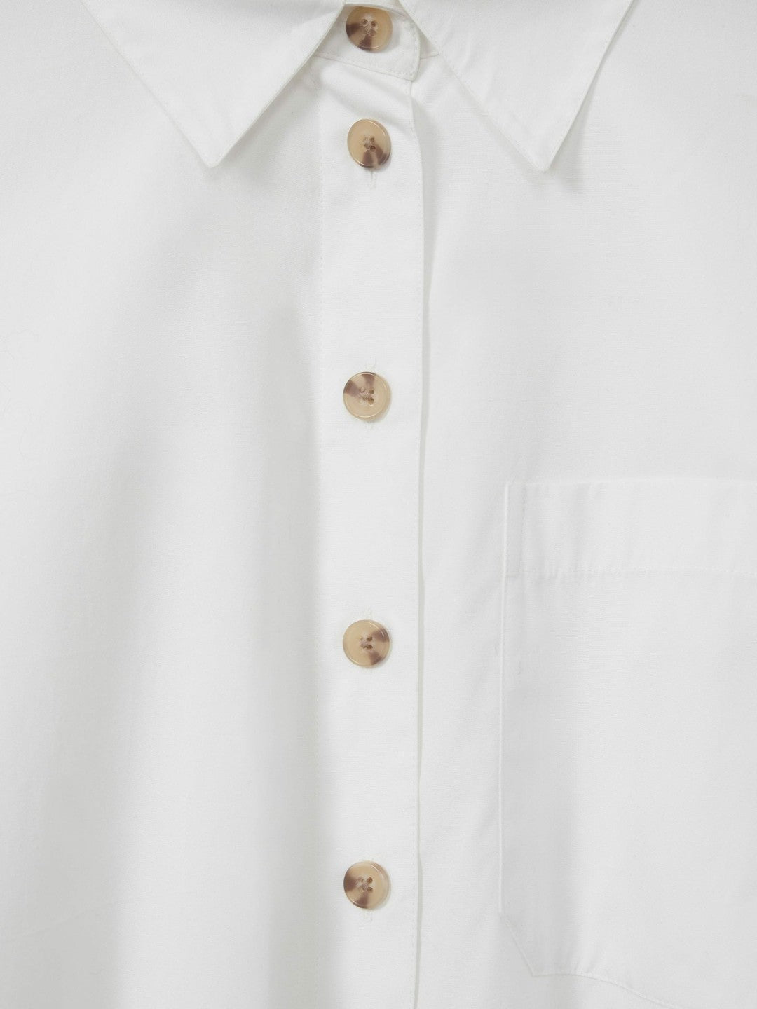 Women Oversize Cotton Cropped Shirt in White