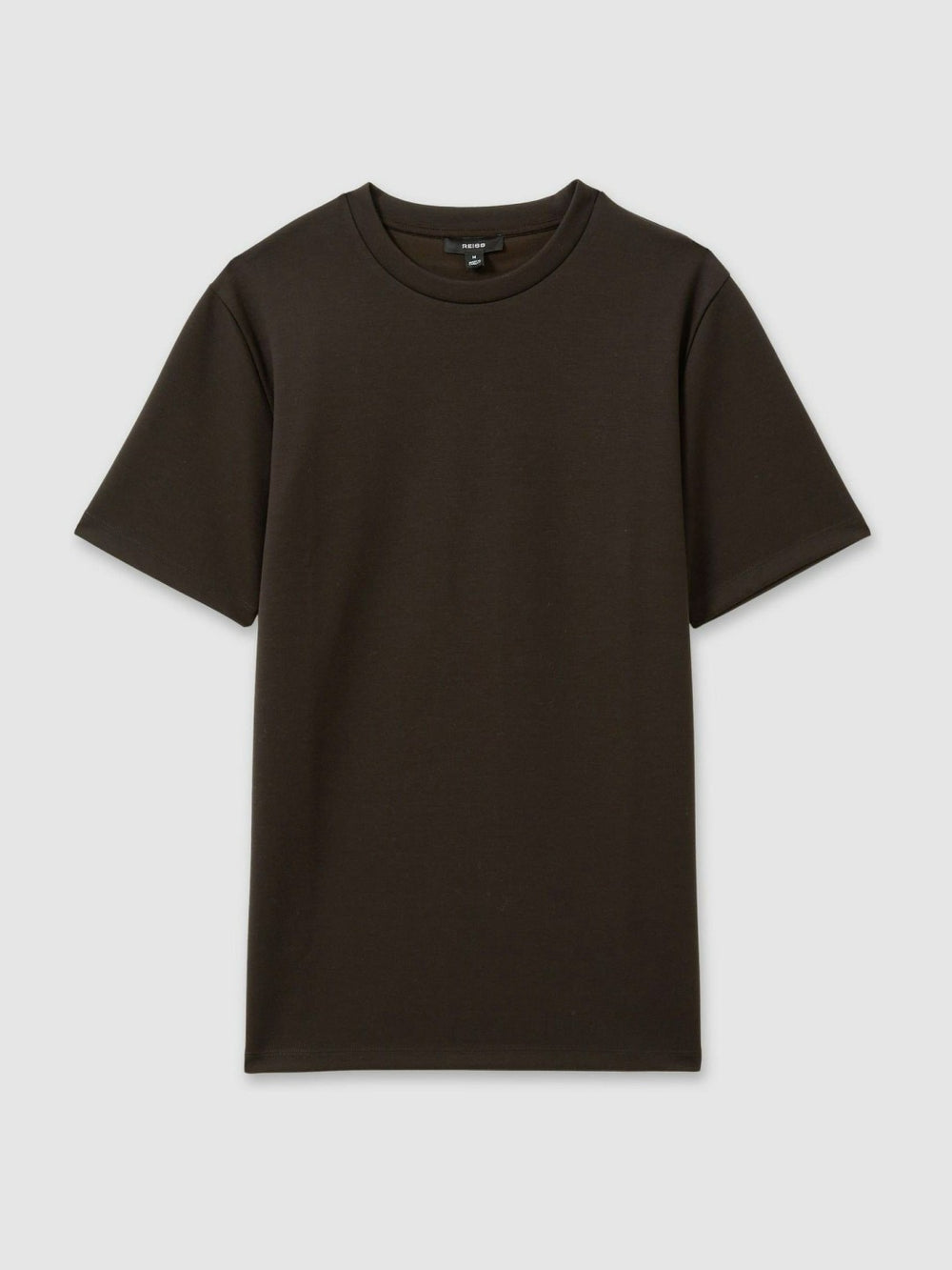 Men Interlock Jersey Crew Neck T-Shirt in Chocolate Brown