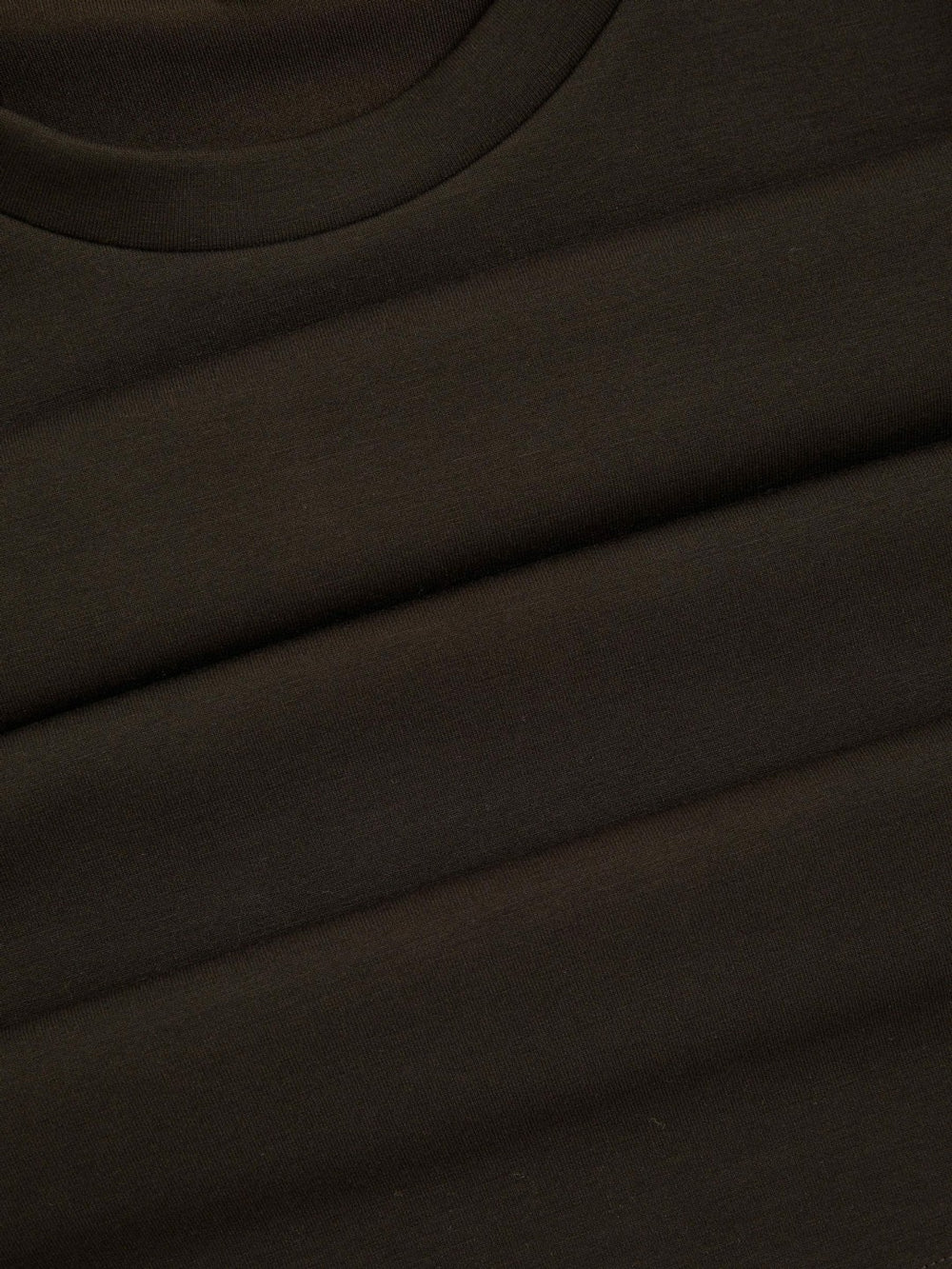 Men Interlock Jersey Crew Neck T-Shirt in Chocolate Brown
