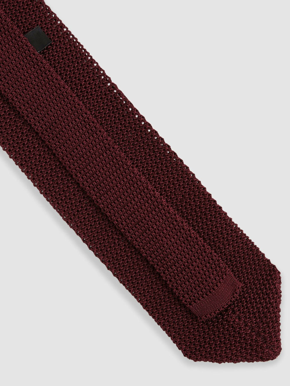 Men Silk Knitted Pin-Dot Tie in Burgundy