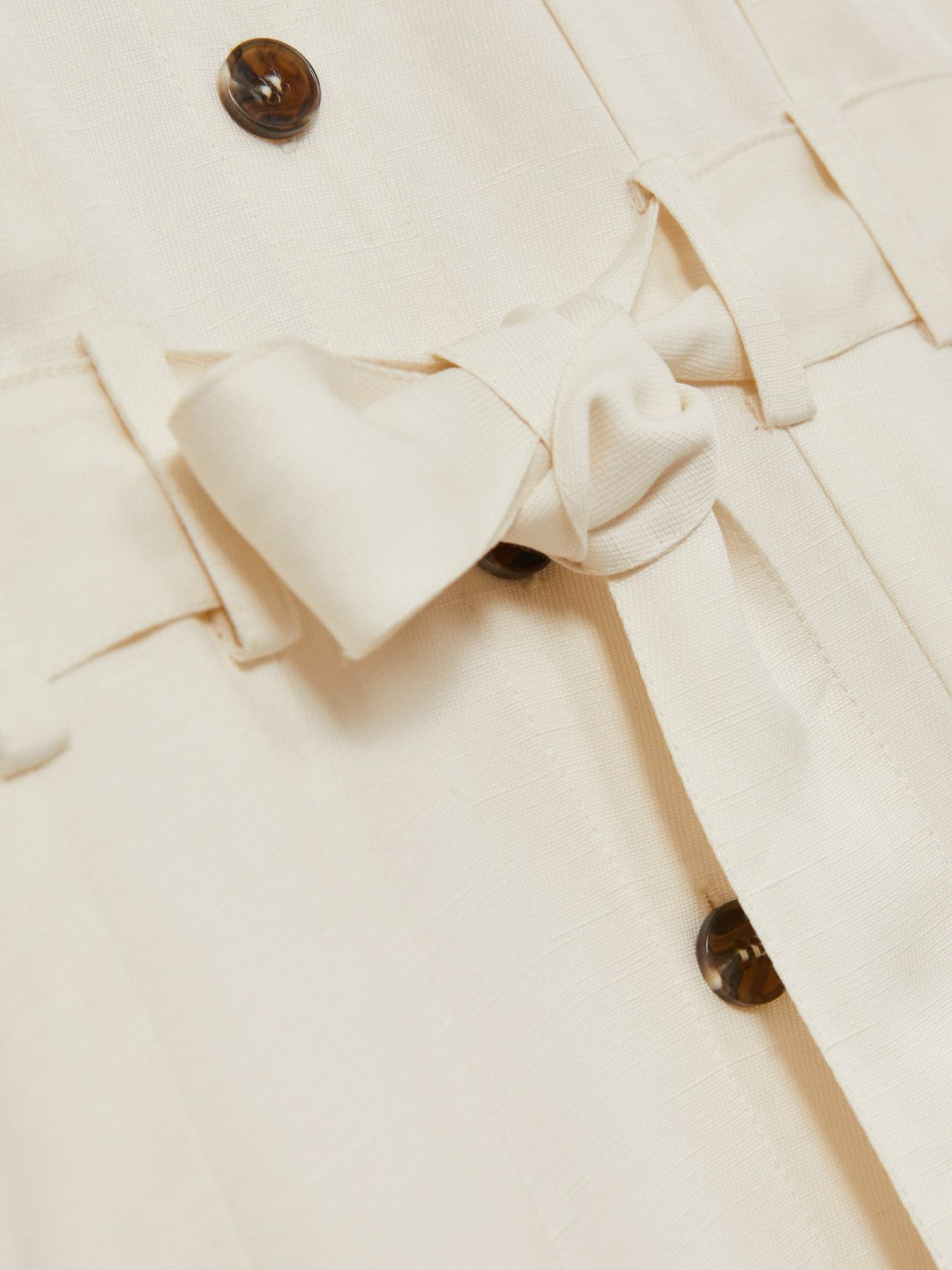 Children & Baby 9-13 yrs Tie-Waist Collared Dress in Ivory