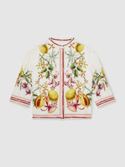 Children & Baby 9-13 yrs  | NYBG Satin Floral-Print Shirt in Ivory