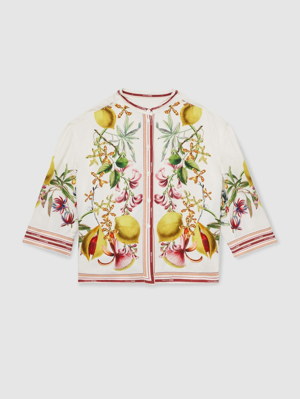 Children & Baby 4-9 yrs  | NYBG Satin Floral-Print Shirt in Ivory