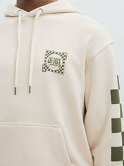 Men Les Deux 100% Cotton Goods Print Hoodie in Ivory/Green