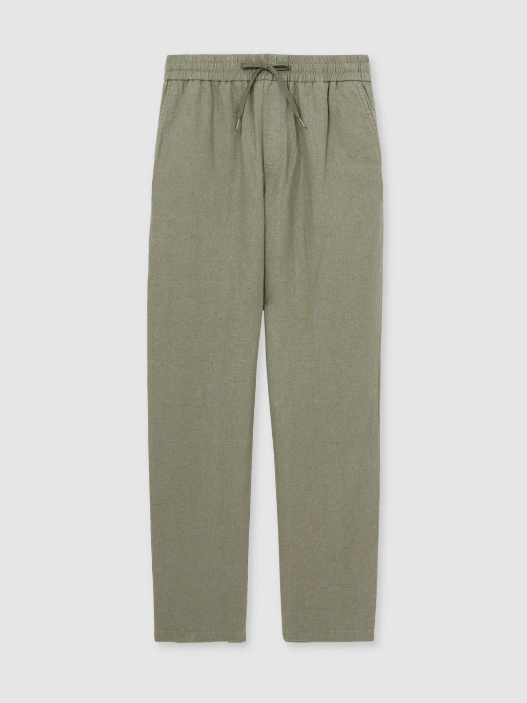 Men Les Deux Drawstring Trousers in Green/Ivory