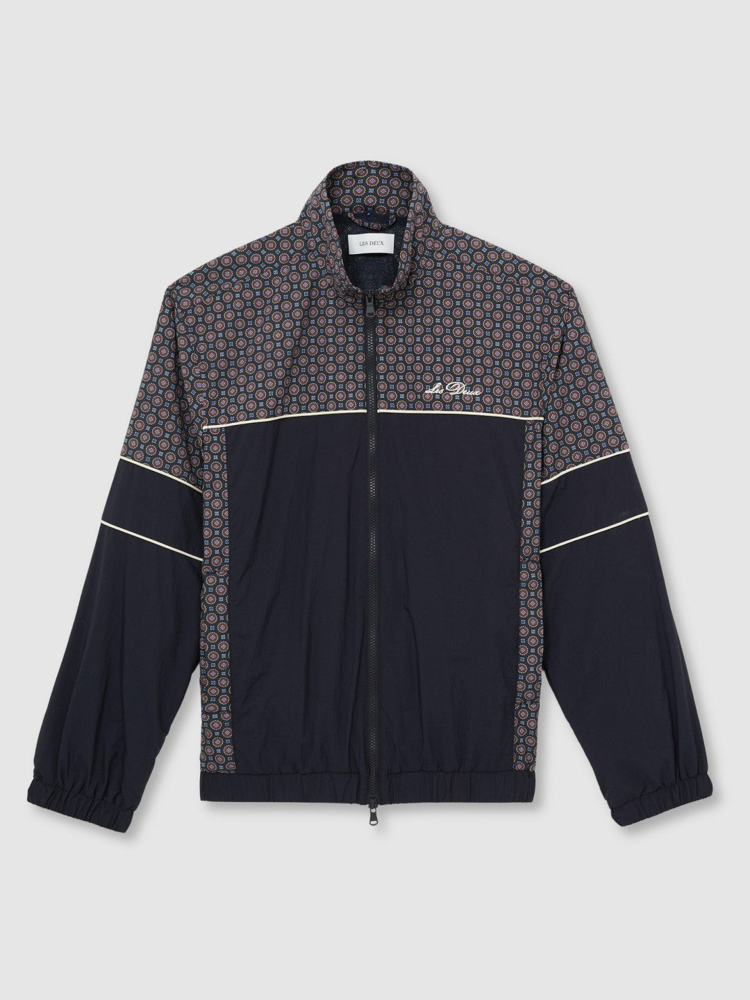 Men Les Deux Printed Track Jacket in Dark Navy