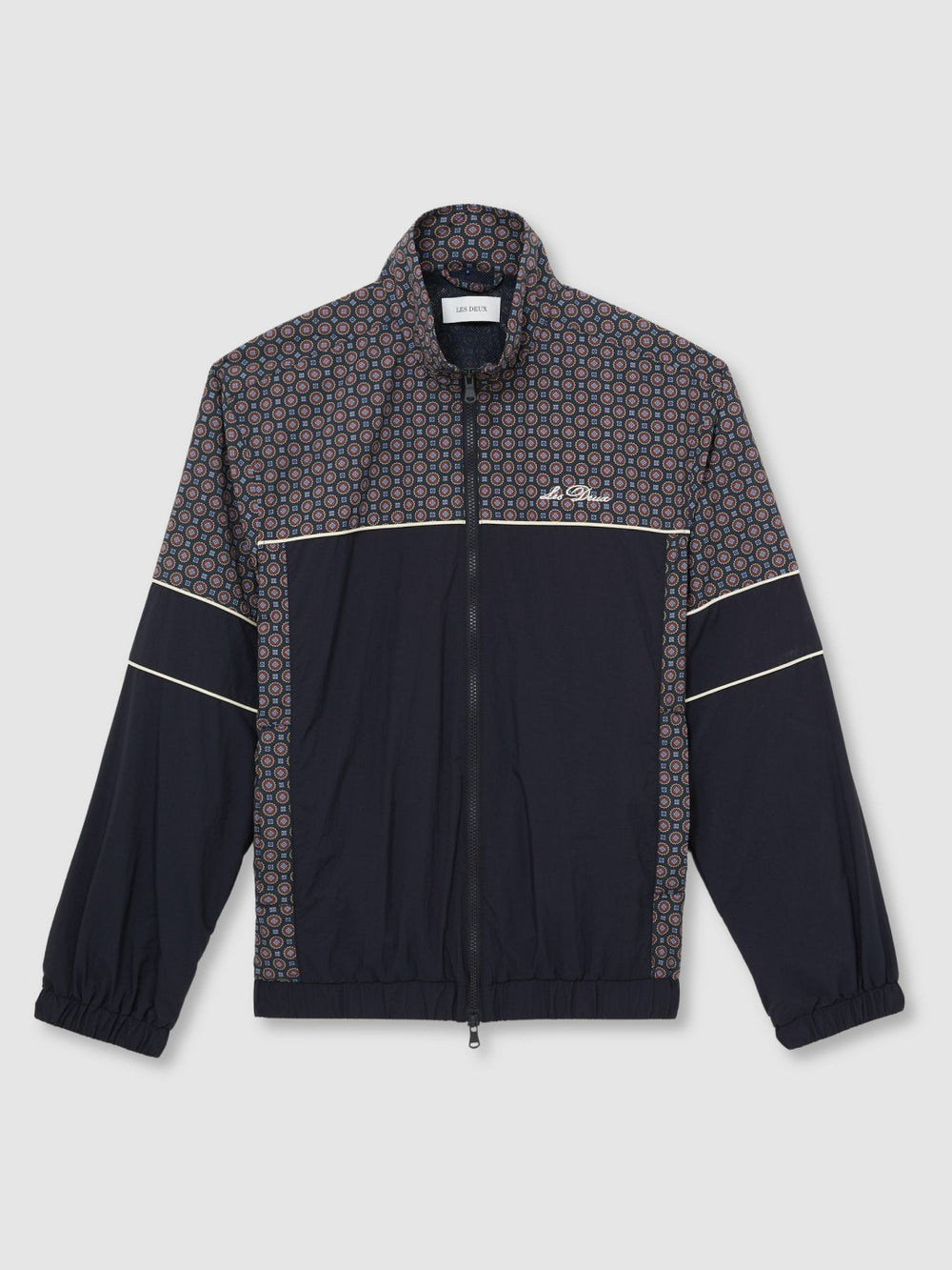 Men Les Deux Printed Track Jacket in Dark Navy