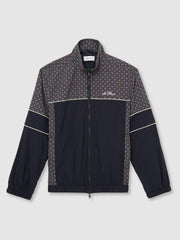 Men Les Deux Printed Track Jacket in Dark Navy