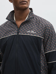 Men Les Deux Printed Track Jacket in Dark Navy