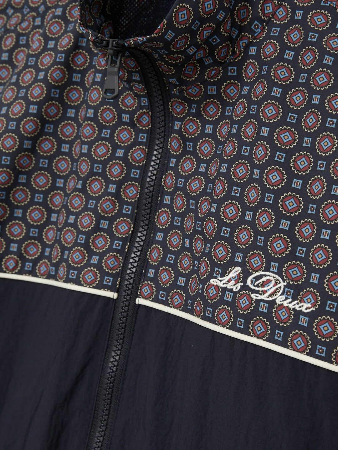 Men Les Deux Printed Track Jacket in Dark Navy