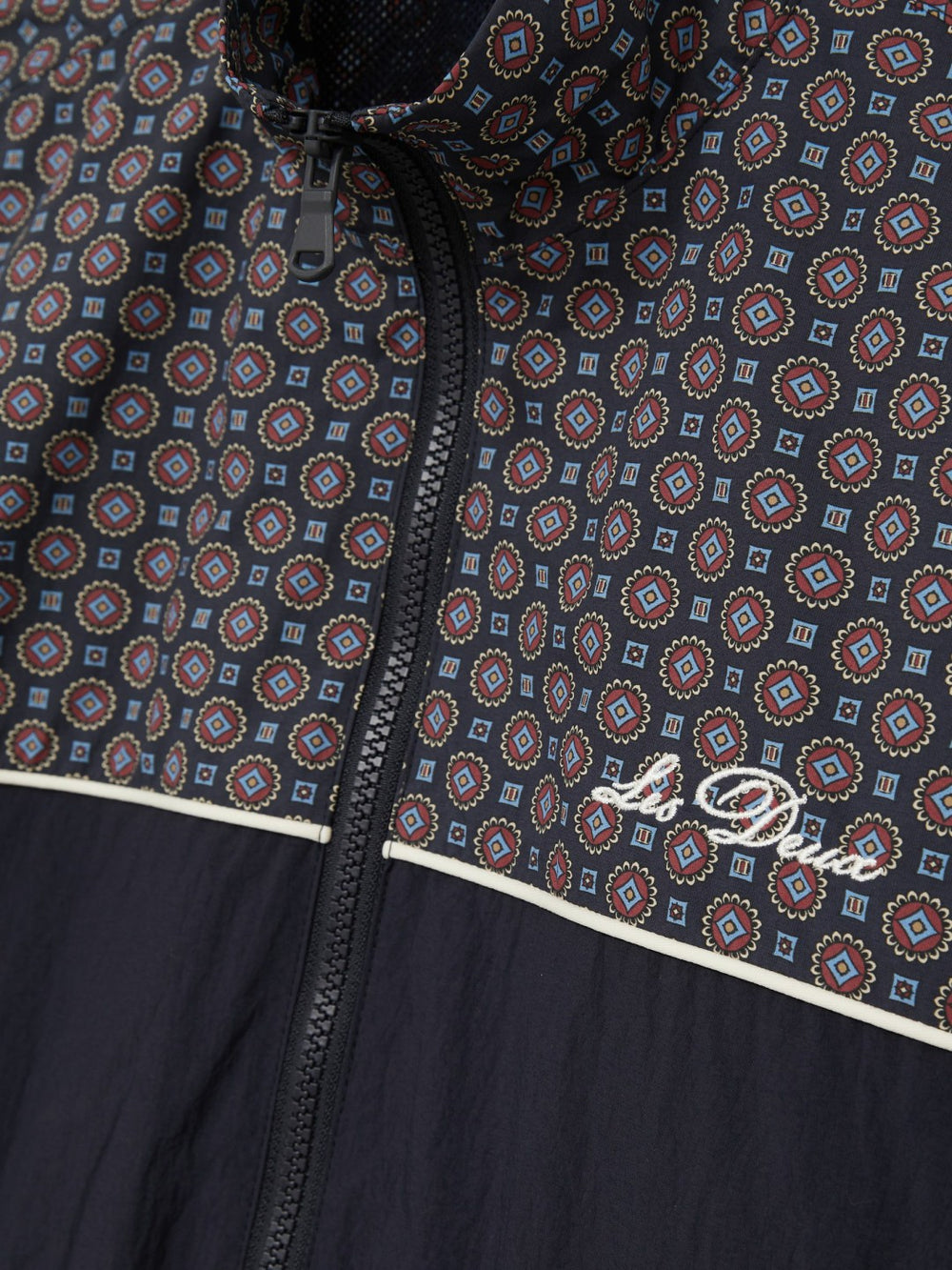Men Les Deux Printed Track Jacket in Dark Navy