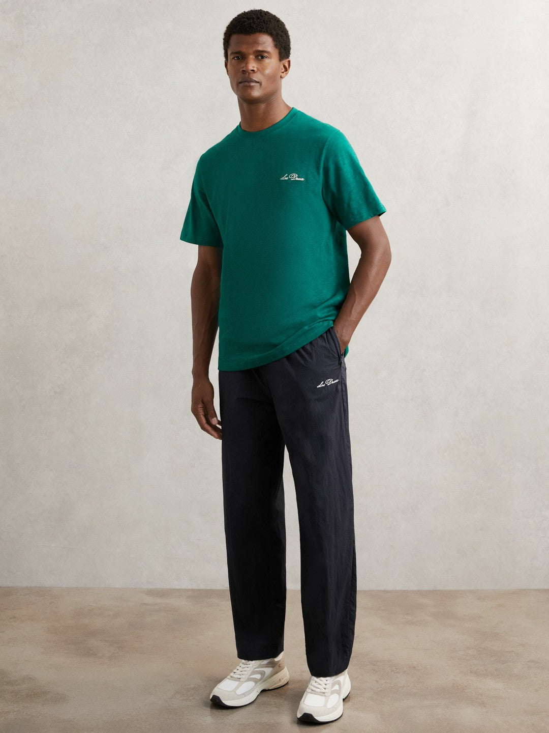 Men Les Deux Technical Logo Joggers in Dark Navy