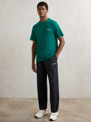 Men Les Deux Technical Logo Joggers in Dark Navy