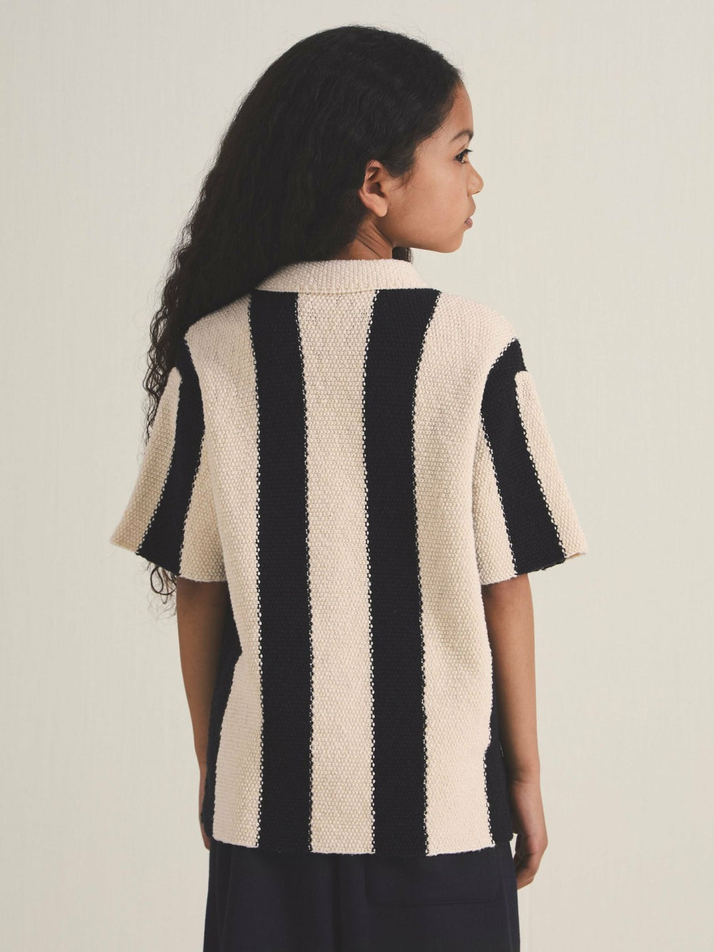 Children & Baby 9-13 yrs  | Les 100 Ciels Stripe Knit Shirt in Black