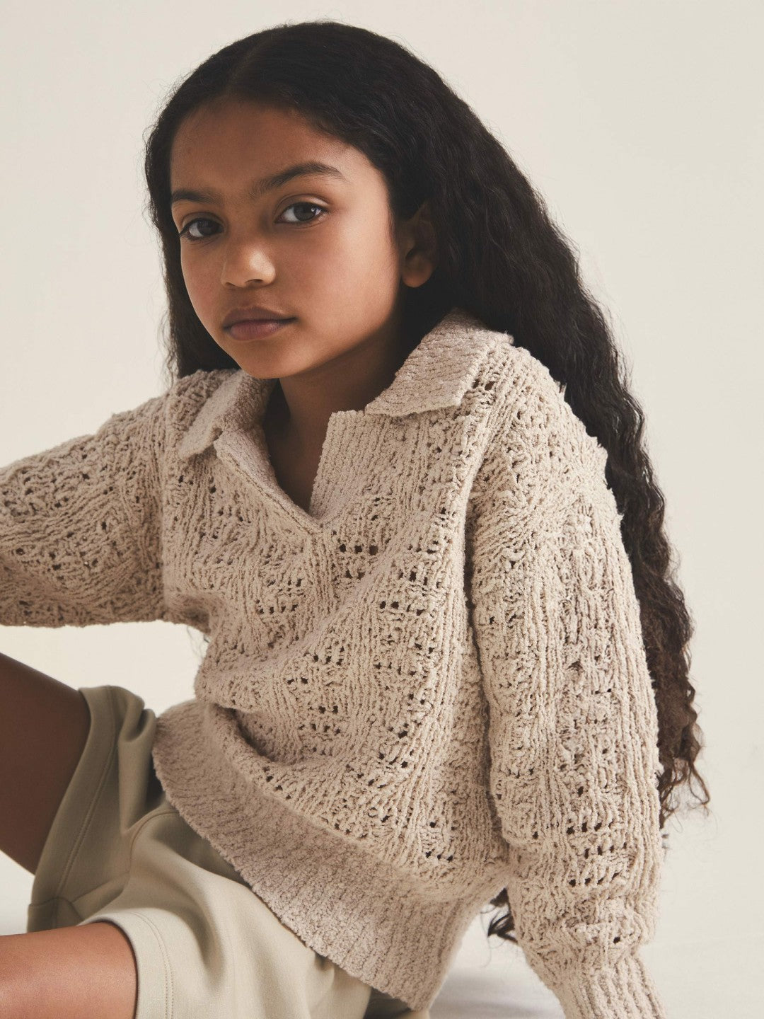 Children & Baby 13-14 yrs  | 100 Ciels Bouclé Jumper in Neutral