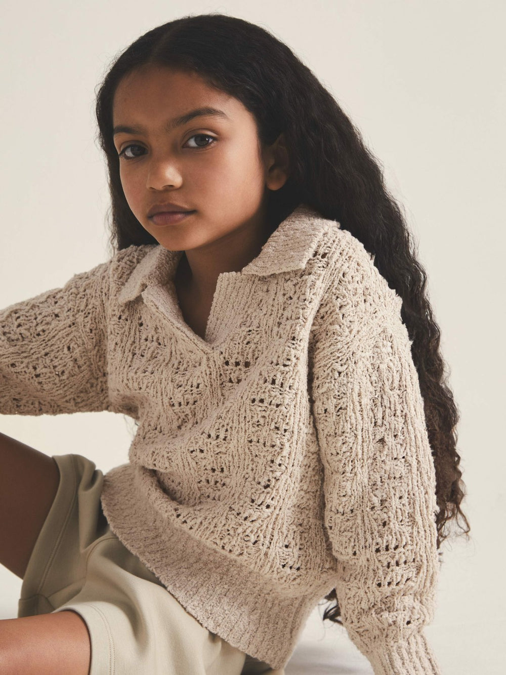 Children & Baby 13-14 yrs  | 100 Ciels Bouclé Jumper in Neutral