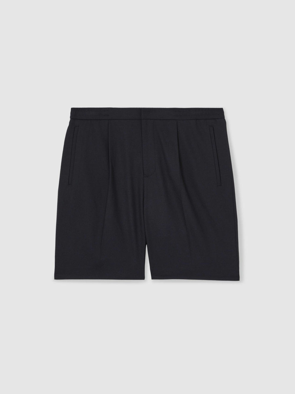 Men Relaxed Drawstring Shorts in Navy