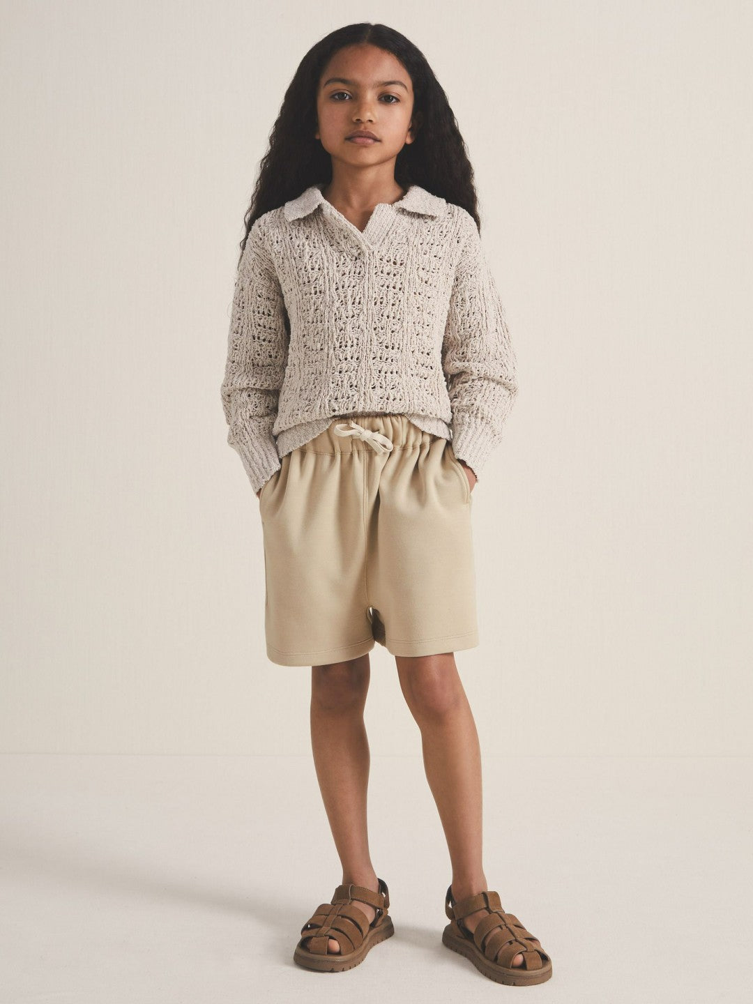 Children & Baby 4-9 yrs | Les 100 Ciels Jersey Shorts in Sage