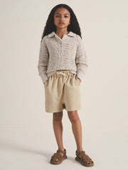 Children & Baby 9-13 yrs | Les 100 Ciels Jersey Shorts in Sage