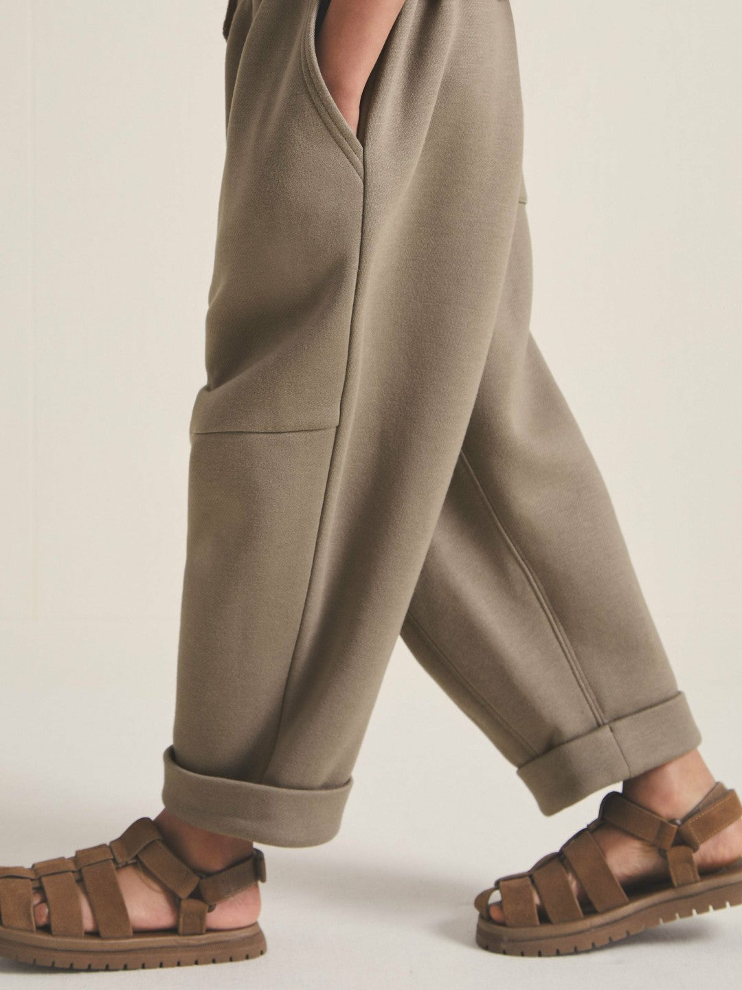Children & Baby 4-9 yrs  | Les 100 Ciels Jersey Joggers in Mink