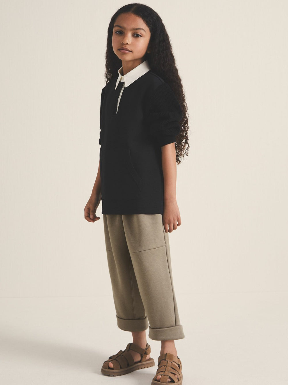 Children & Baby 4-9 yrs  | Les 100 Ciels Jersey Joggers in Mink