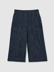 Children & Baby 4-9 yrs Cotton-Linen Wide Leg Trousers in Indigo
