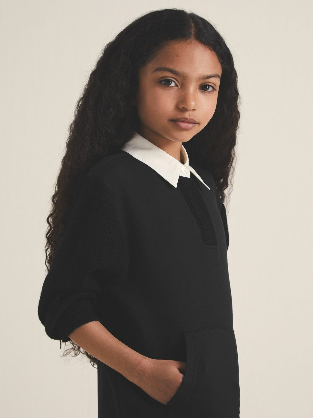 Children & Baby 4-9 yrs  | Les 100 Ciels Polo Sweatshirt in Black
