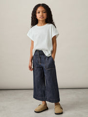 Children & Baby 13-14 yrs Cotton-Linen Wide Leg Trousers in Indigo