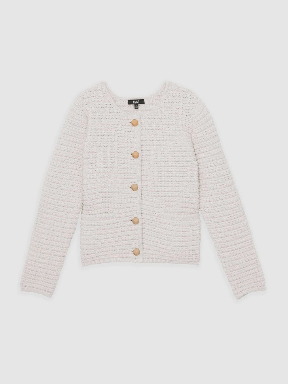 Women Paige Textured-Knit Cardigan in Ivory