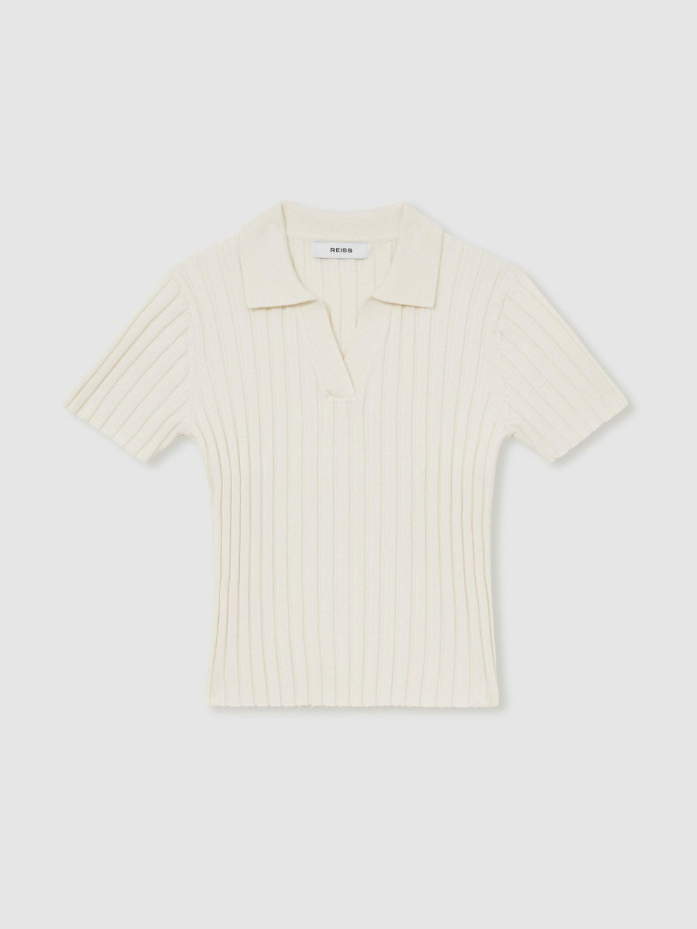 Children & Baby 4-9 yrs Rib-Knit Polo Top in Ivory