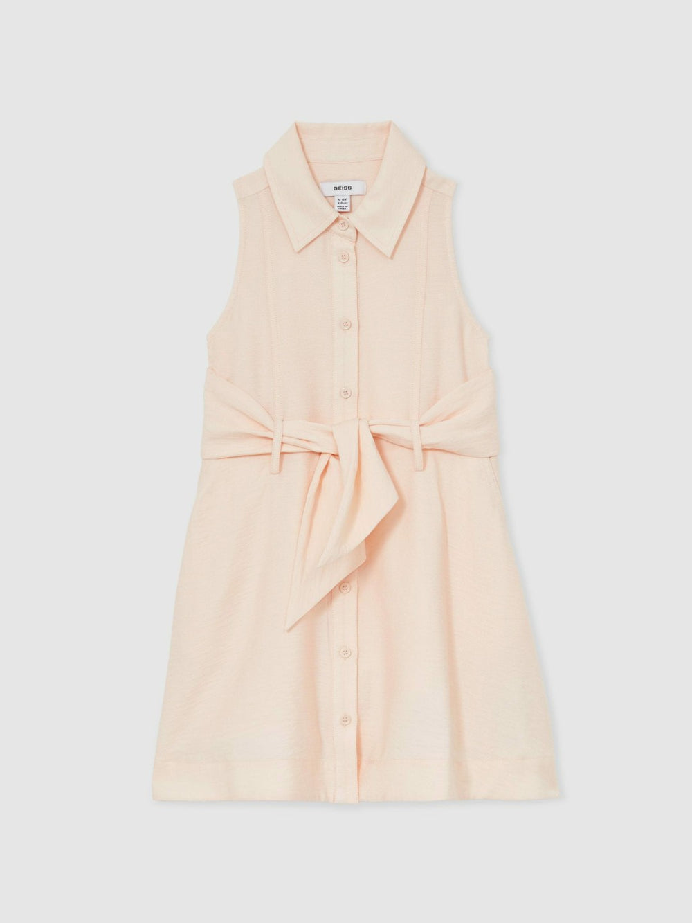 Children & Baby 9-13 yrs Tie-Waist Collared Dress in Pink