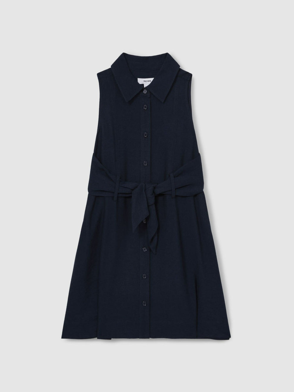 Children & Baby 4-9 yrs Tie-Waist Collared Dress in Blue