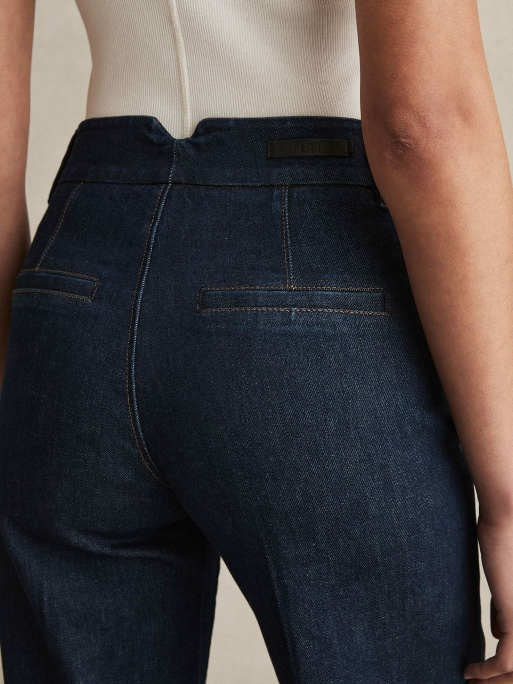 Women Paige Petite Wide-Leg Jeans in Dark Edinburgh Blue
