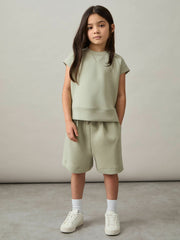 Children & Baby 4-9 yrs Modal-Blend Sweatshirt And Shorts Set in Sage